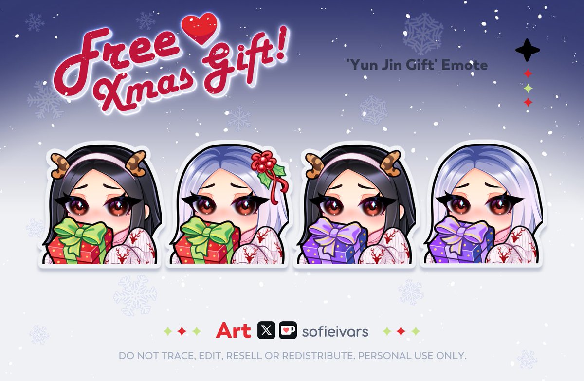 ✨Merry Christmas everyone!🎄❤️

Here's a little gift from me to you, it will be free during the holidays~! 🎁

There is also a 50% sale in the shop with code KRAMPUS❄️