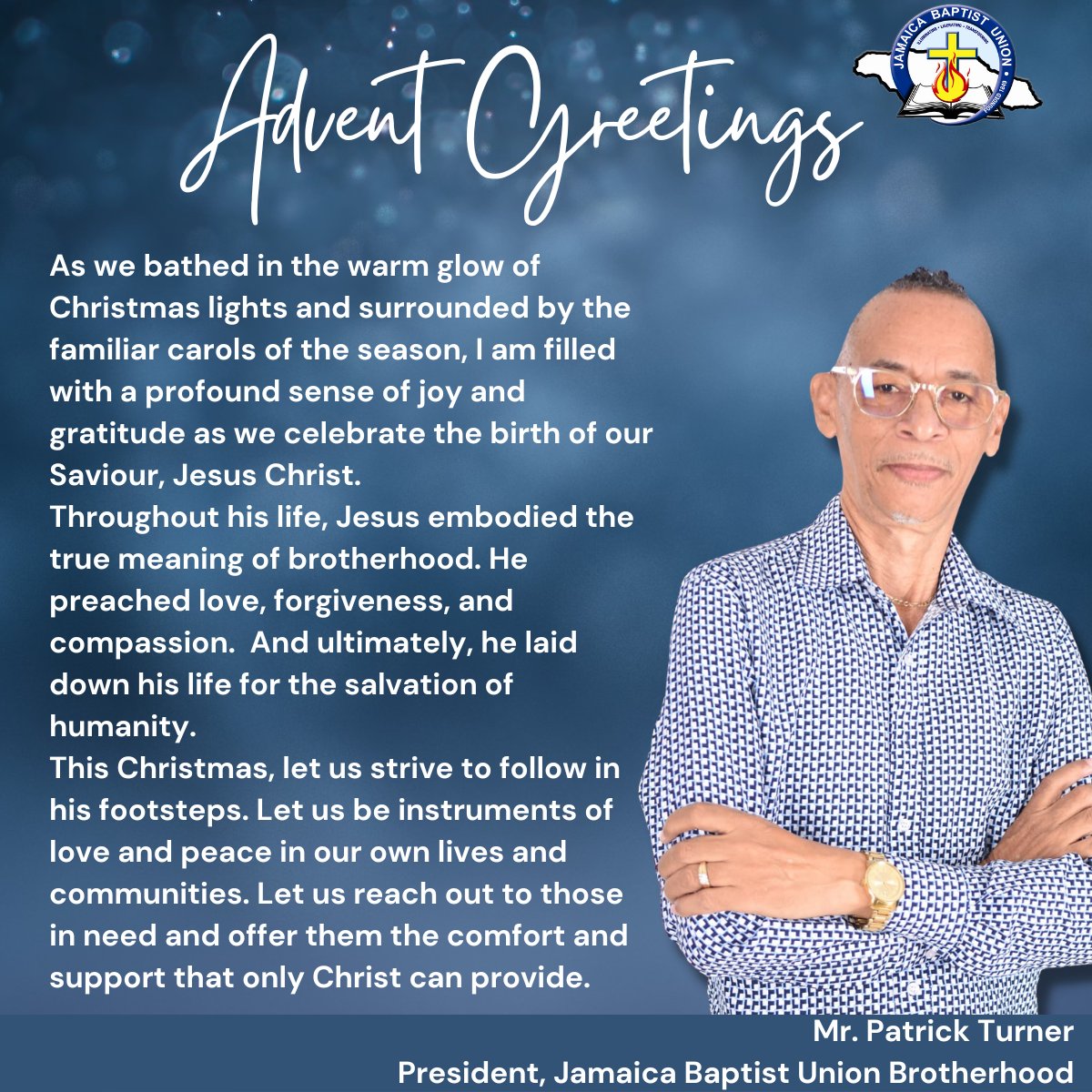 TheJBU's tweet image. Advent Greetings from our JBUB President  #AdventGreetings #JBU #SeasonsGreetings
