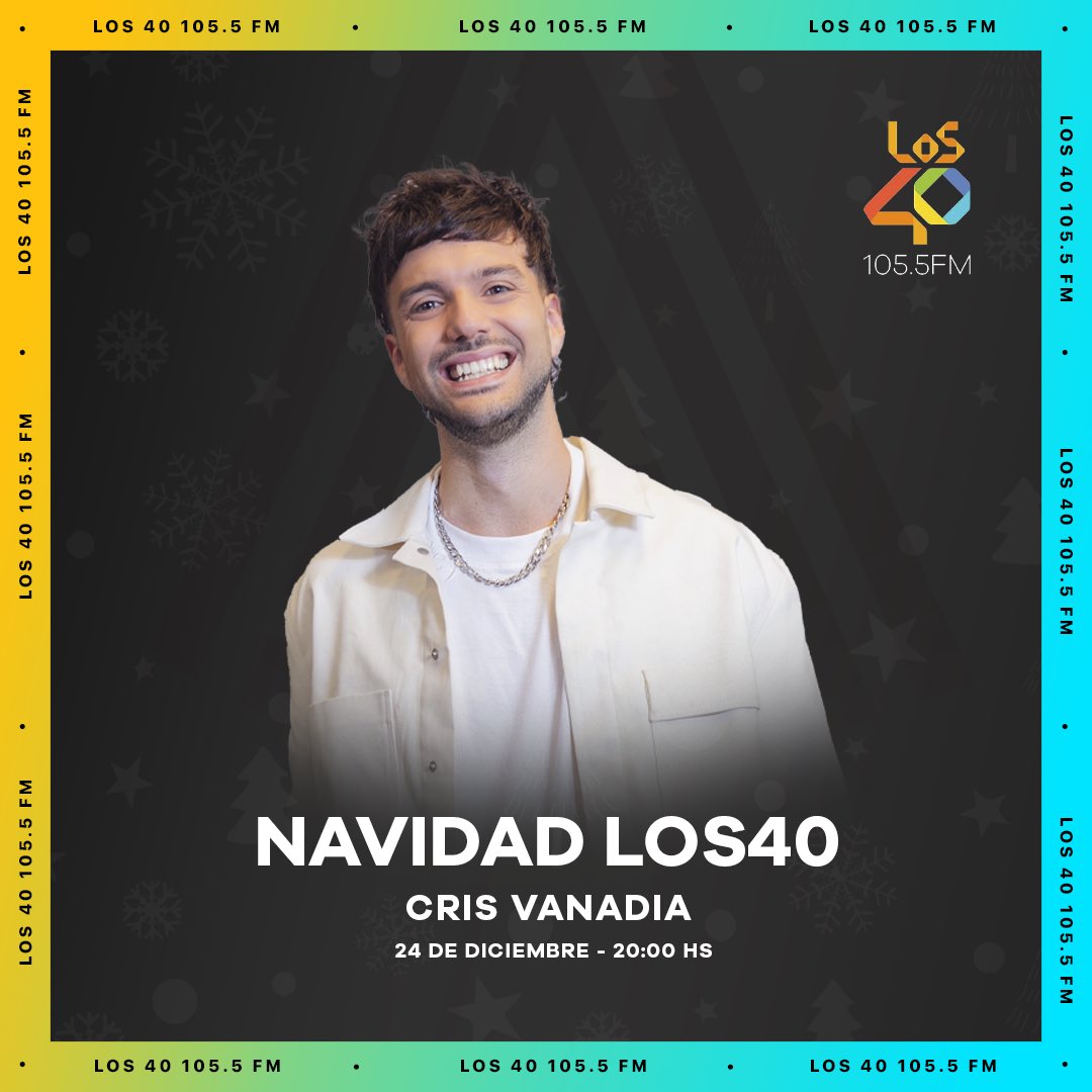 crisvanadia's tweet photo. Hoy a las 20 pongan @Los40ar que los acompaño hasta el brindis 🥂❤️💪🏽 https://t.co/tOUJ3P9ndh