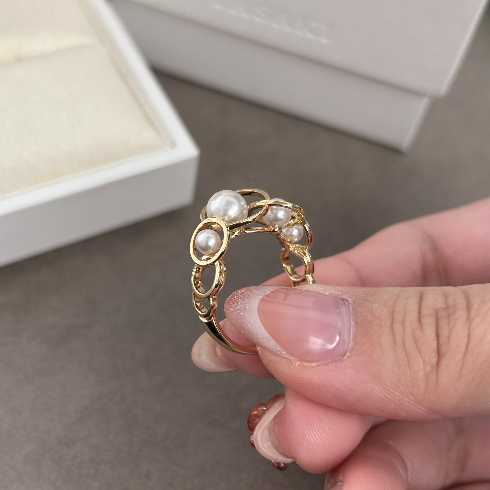 直営手配 すぐ届く TASAKI あこや真珠 エニーマ リング org.jpg