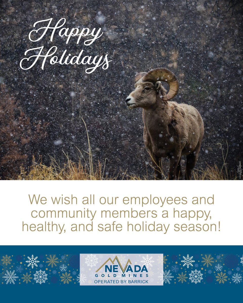 Happy Holidays from Nevada Gold Mines!

This picture was the winner of our recent employee photo contest in the “Nevada Nature or Wildlife” category. Congratulations to Ricky Browning, Underground Operator at Leeville. Thank you for sharing your talent with us!