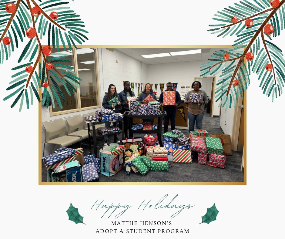 Happy Holidays from Matthew Henson’s Adopt A Student gift program.