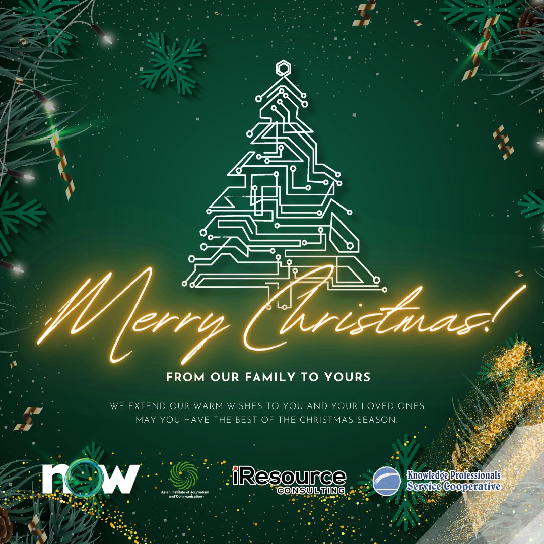 NOWCORPORATION's tweet photo. This Christmas, we wish you all good and happy times with your family and friends. We're grateful for your support and excited to continue innovating together in the year ahead. Let's make the next 365 days brighter and safer for the Philippines. https://t.co/avV9gwAxBy