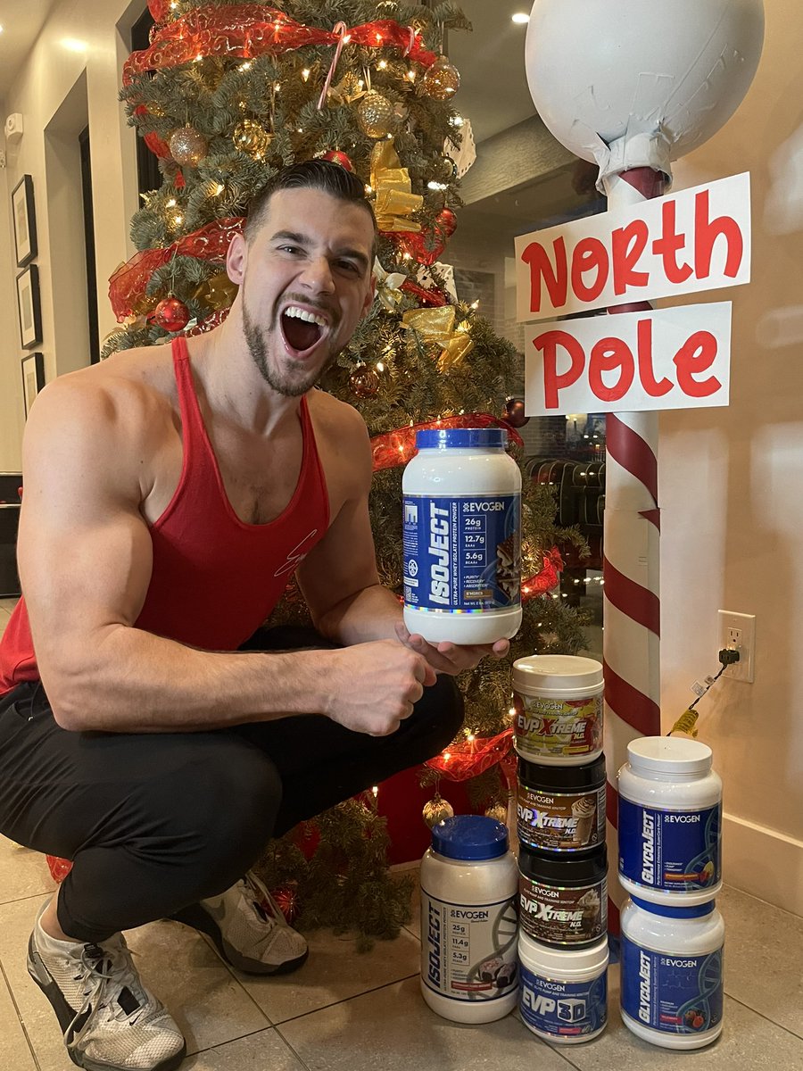 EvogenNutrition's tweet photo. How We’ll All Look Tomorrow Morning 😁🎄
With Christmas Eve upon us, it’s time to crush an early lift, do some last-minute shopping for Evogen Gift Cards, and prepare for an amazing time with family + friends!
Want to secure some free gifts? Shop our #Fitmas Sale before it’s over! 🎁
#EvogenNutrition #EvogenElite