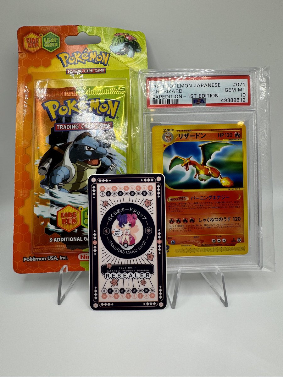 🌸Sakuras Card Shop🌸 (@sakurascardshop) on Twitter photo 🌸CHRISTMAS GIVEAWAY🌸
Sealed Fire Red/Leaf Green blister
1st edition Japanese Expedition Charizard PSA 10 both to 1 lucky winner!
How do you enter?
✅Follow <a href="/SakurasCardShop/">🌸Sakuras Card Shop🌸</a>
✅comment your favorite pokemon generation
✅RT
Ends 12/31! 🌸CHRISTMAS GIVEAWAY🌸
Sealed Fire Red/Leaf Green blister
1st edition Japanese Expedition Charizard PSA 10 both to 1 lucky winner!
How do you enter?
✅Follow <a href="/SakurasCardShop/">🌸Sakuras Card Shop🌸</a>
✅comment your favorite pokemon generation
✅RT
Ends 12/31!