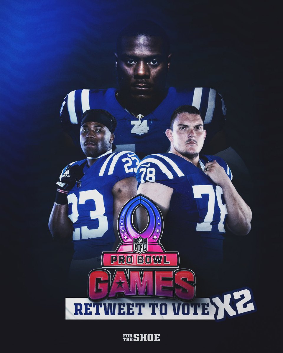 Social voting is now worth double! 

Each RT = 2 Votes! 🗳️🗳️

#ProBowlVote x <a href="/JumpManJu32/">Julian Blackmon</a> 
#ProBowlVote x <a href="/DeForestBuckner/">DeForest Buckner</a> 
#ProBowlVote x <a href="/ZiggySmalls_/">Zaire Franklin</a> 
#ProBowlVote x <a href="/ryan_kelly70/">Ryan Kelly</a> 
#ProBowlVote x <a href="/KennyKennyMoe3/">Kenny Moore II</a> 
#ProBowlVote x <a href="/BigQ56/">Quenton Nelson</a> 
#ProBowlVote x <a href="/MikePitt_Jr/">MPJ</a>