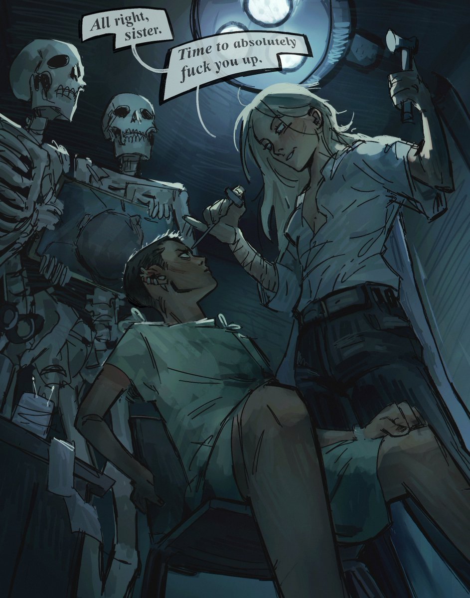 harrowhark getting her lobotomy at claire's #TheLockedTomb