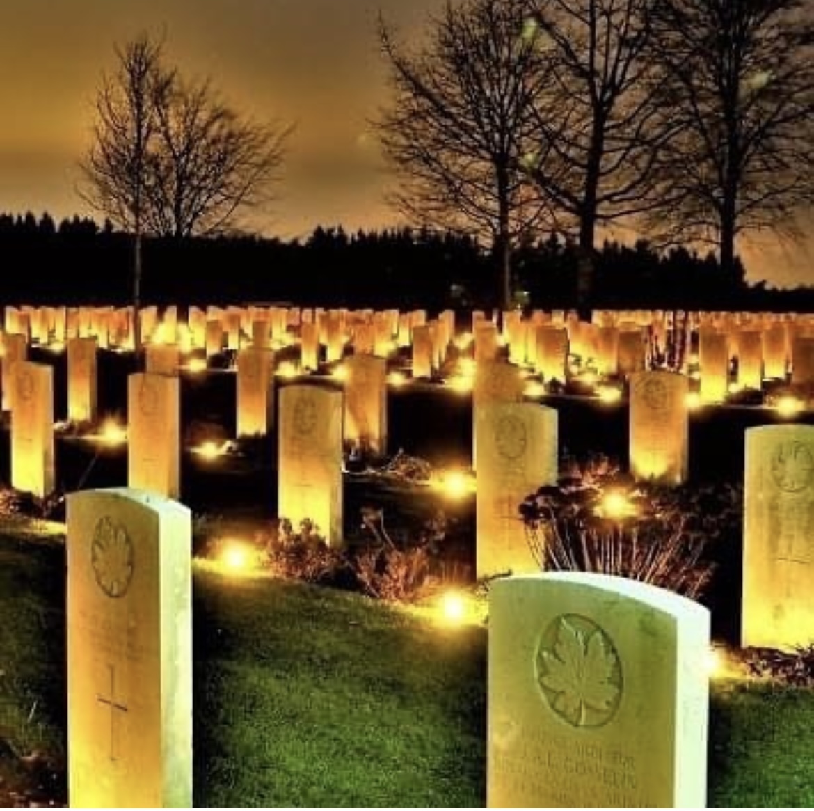 Every Christmas Eve local school children come to Holten and Groesbeek Canadian Military Cemeteries in the Netherlands to light a candle in honour of each soldier laid to rest. The act is both humbling and beautiful and serves as reminder to be grateful for the peace we enjoy.