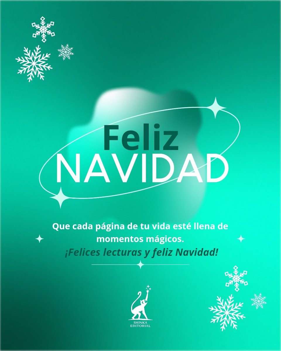 ShinkaEditorial's tweet photo. Que cada página de tu vida esté llena de momentos mágicos. ¡Felices lecturas y Feliz Navidad de parte de Shinka Editorial! 📚 https://t.co/H9VUobaH6f