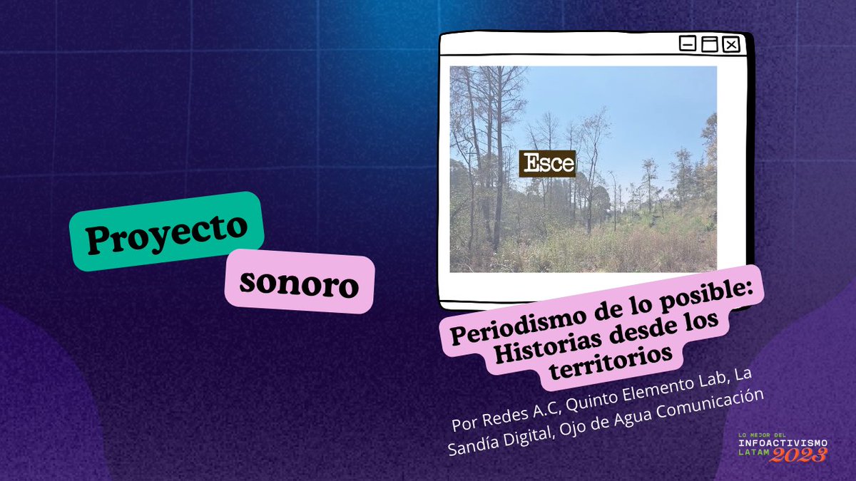 ✨ ¡Ya está aquí lo mejor del #Infoactivismo2023! ✨ Este año encontraras proyectos inspiradores como: 'Periodismo de lo posible', un #Podcast de @Redesac_mx, @LaSandiaDigital y @Quintoelab sobre historias de resistencia narradas desde el territorio 👉 infoactivismo.org/lo-mejor-del-i…