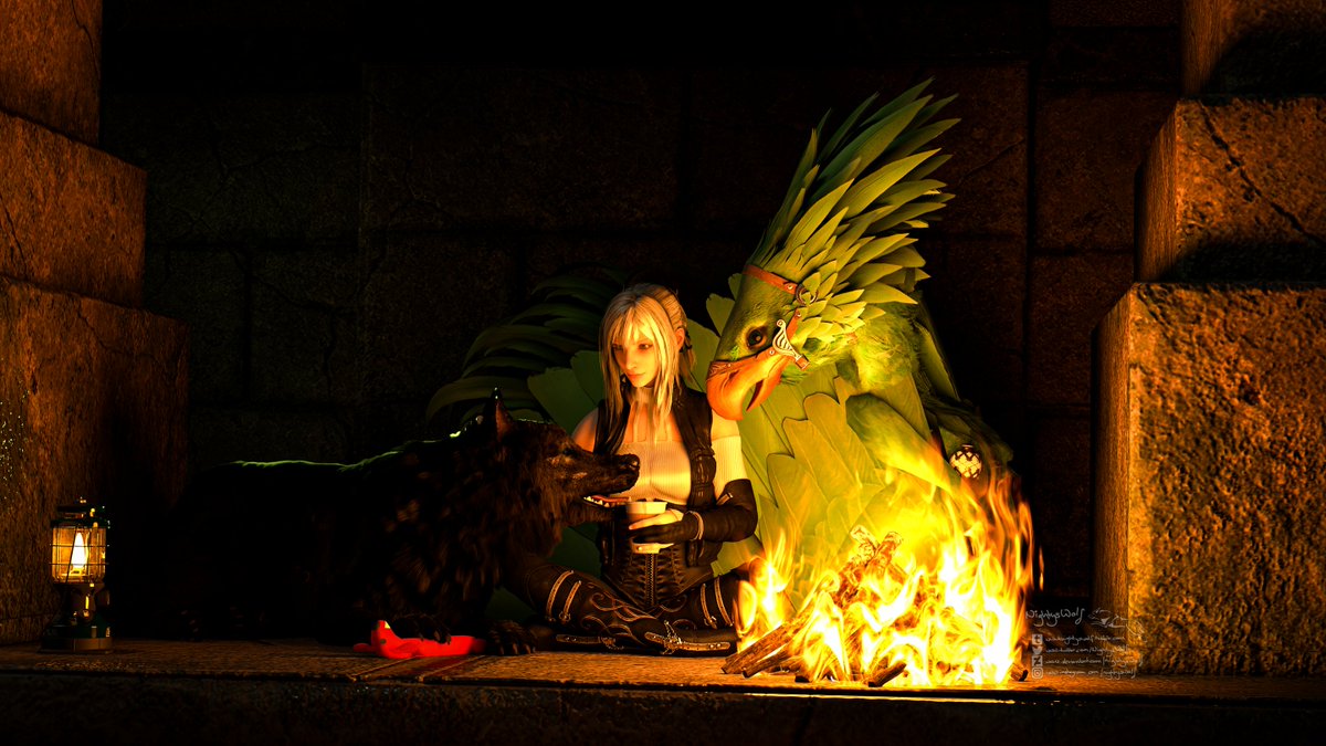 Merry Christmas and Happy Holidays to all of you! ❤️

Many thanks once again to <a href="/KatelynnKittaly/">Katelynn Kittaly</a> the Loofa-Dog. I seriously love that thing to bits! 😍

#Aranea #AraneaHighwind #FFXV #FinalFantasyXV #FF15 #FinalFantasy15