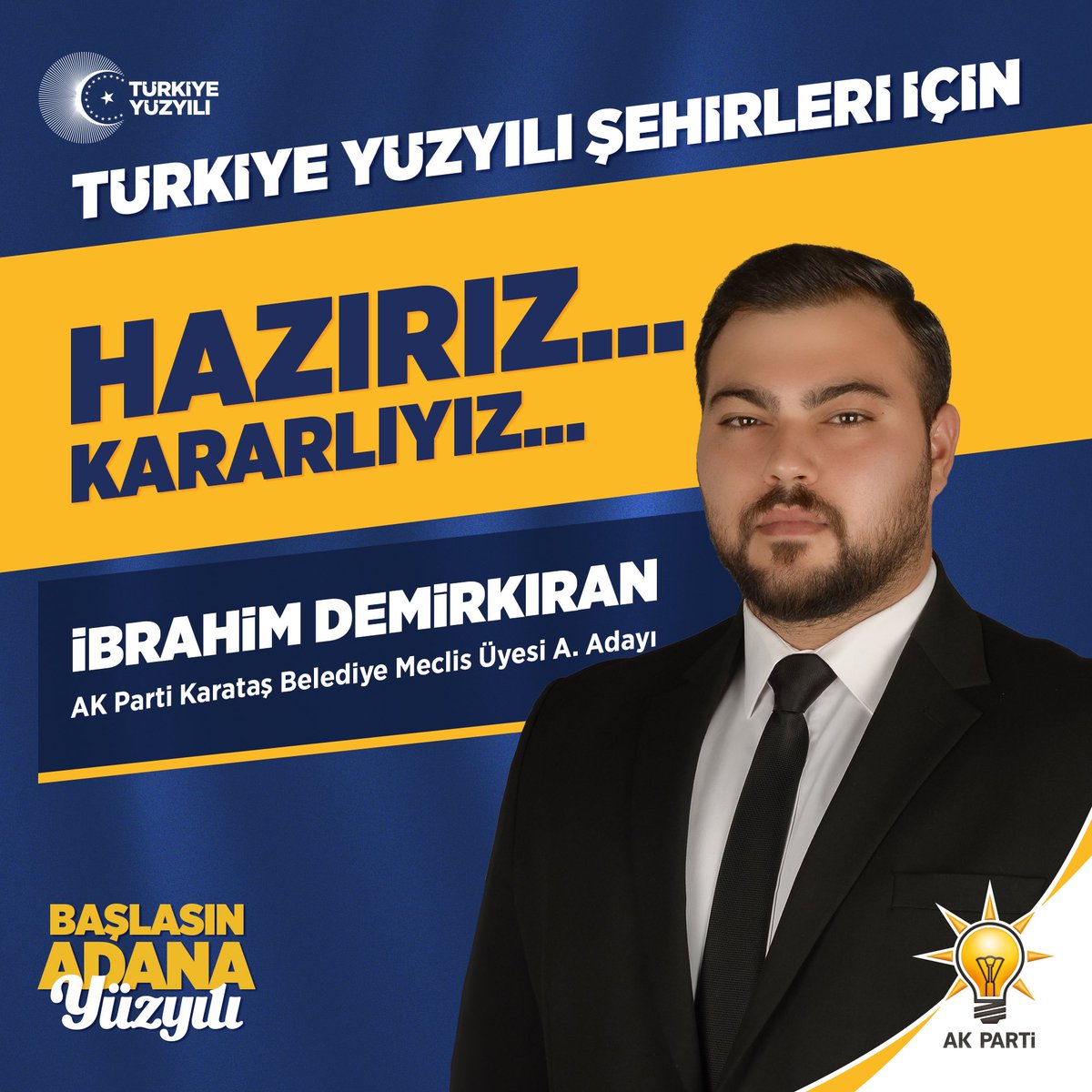 HAZIRIZ…
KARARLIYIZ…

#TürkiyeYüzyılıŞehirleri 
#BaşlasınAdanaYüzyılı