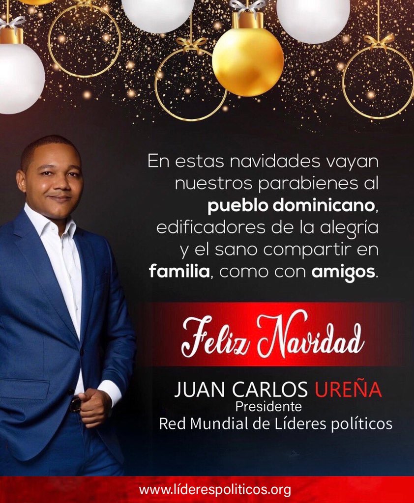 En estas navidades vayan nuestros parabienes al pueblo dominicano, edificadores de la alegría y sano compartir en familia, como con amigos. FELIZ NAVIDAD 🎄<a href="/juancarlosure18/">@Juan Carlos Ureña</a>