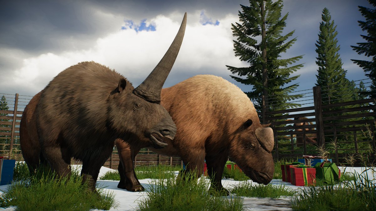 Happy holidays, park managers! 🎄🎁 As a gift from the team, we’re giving you an early look at a new mammal coming next year with Update 10 - the real life unicorn, Elasmotherium! 🦏