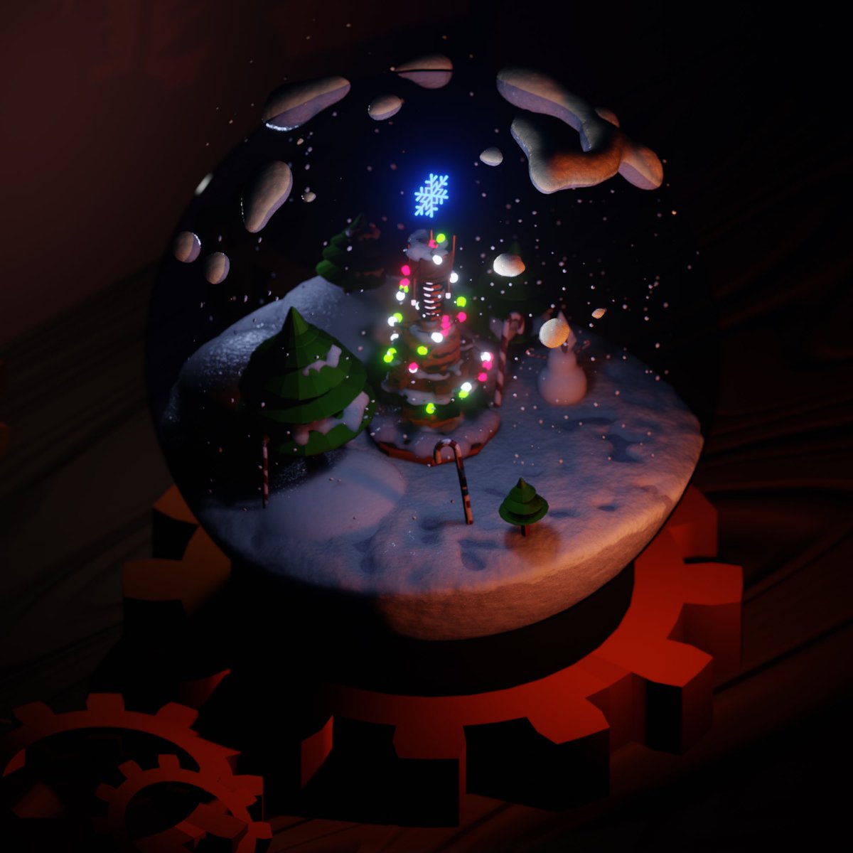 RETurnity_game's tweet photo. Merry Christmas everyone🎄

For that we have some special Christmas stuff from one of our 3D Artists ^-^
A snow globe in RE:Turnity style❄️

#returnity #game #gamedesign #roguelike #towerdefense #christmas #merrychristmas https://t.co/y0tZkIn2oi