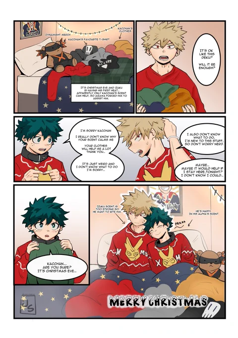 #BKDK omegaverse Christmas eve

🎄merry christmas to @wingedpaki 🎄
I hope you like your gift
@BakudekuSs #BakuDekuSecretSanta2023 