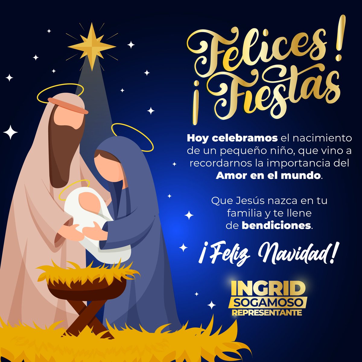 ingridsogamoso's tweet photo. ¡Feliz Navidad para todos! Que hoy sea la oportunidad para unirnos y reunirnos en torno al Amor y la paz. Un gran abrazo y felices fiestas. https://t.co/uR48PtielA
