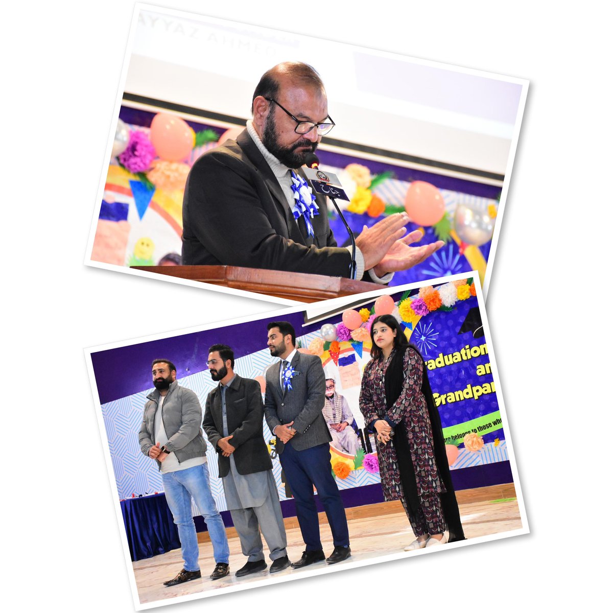 JbscOfficial's tweet photo. Fayyaz Ahmed, the visionary Founder Director of Jinnah Basic Schools &amp; Colleges, Mansehra, shared profound insights during the Graduation Ceremony and Grandparents' Day 2023. 

#JBSC #JCM #JinnahCollegesMansehra #JinnahBasicSchoolMansehra #Jinnah #Mansehra https://t.co/fDtqEhgqm1