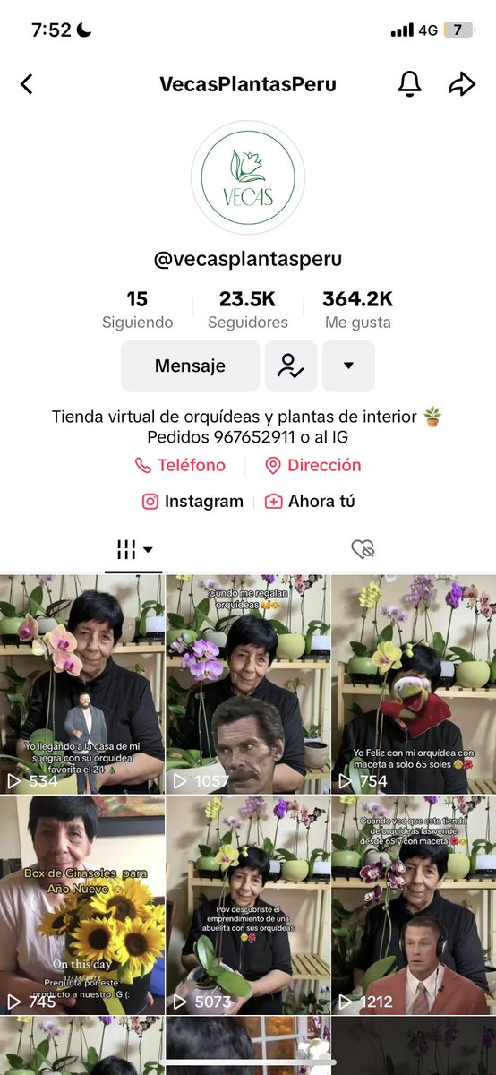 StuckInACloud_'s tweet photo. La señora Julia promociona la venta de sus orquídeas en varias redes como tiktok e instagram. Lamentablemente, cerca a esta época navideña, no ha podido vender mucho.Ademas, el algoritmo d las redes no la favorece. Compartan para q pueda vender todas sus orquídeas!:( https://t.co/pg3EeVKMOO