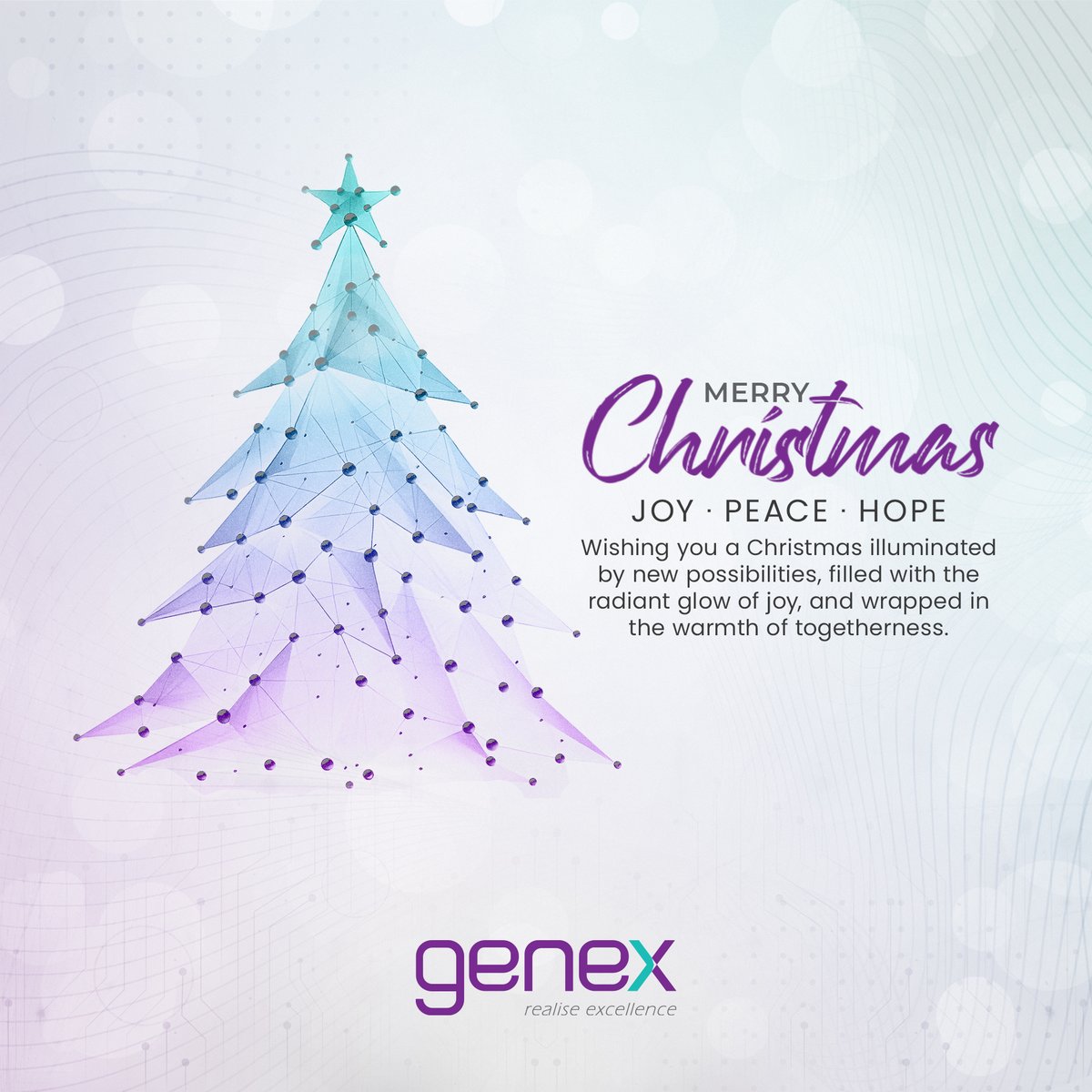 Christmas comes with boundless joy and generosity, a time when warmth and kindness radiate, dispelling darkness. As we unite in the global celebration of Christmas this year, the Genex family extends heartfelt wishes and prayers to all, enveloping everyone in love and positivity.