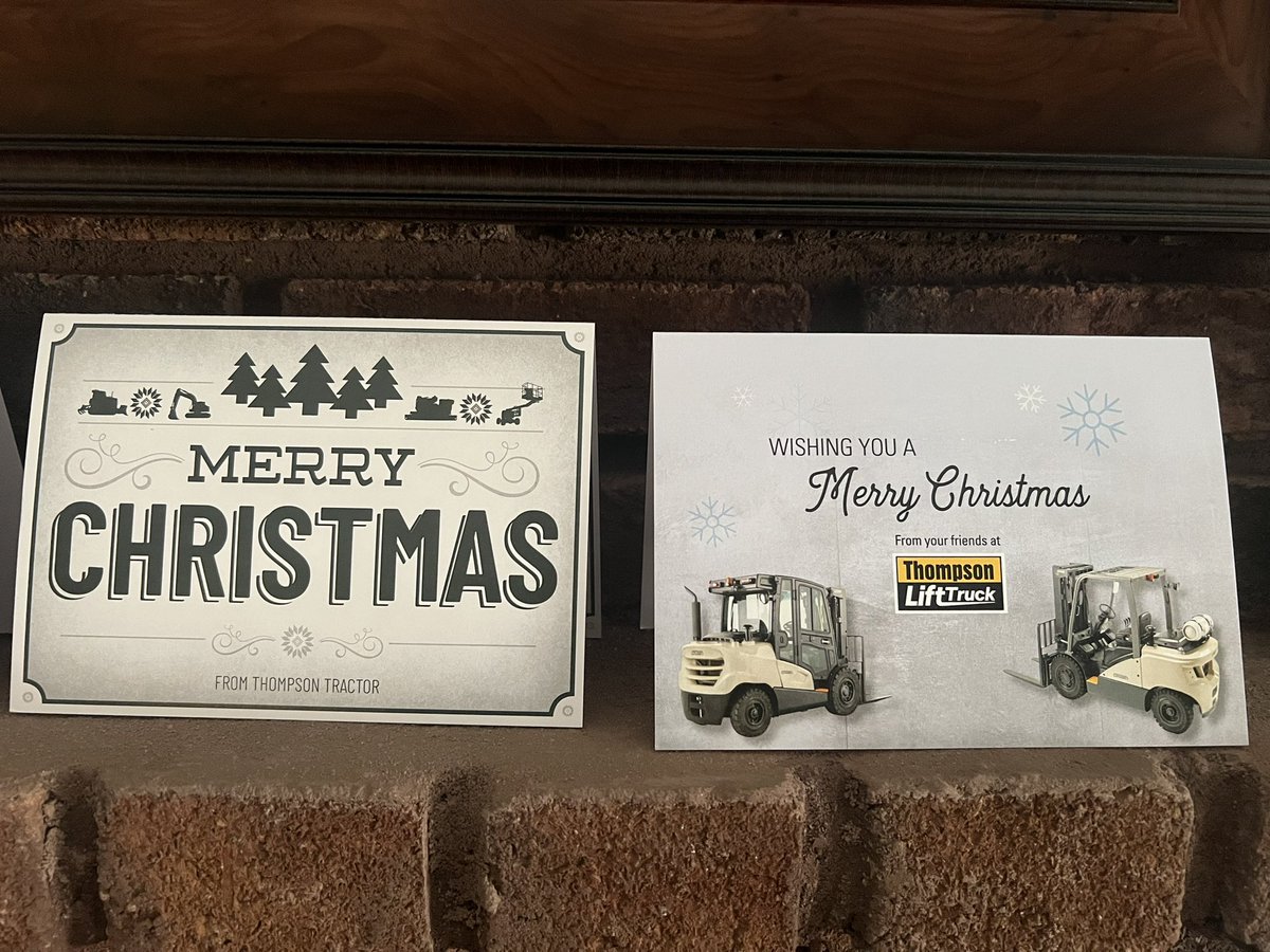 My kids included these Christmas cards on the mantle and they don’t even know how you guys feel about me and forklifts