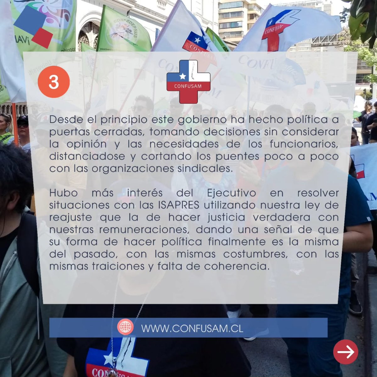 ConfusamChile's tweet photo. Comunicado a nuestras bases y a la opinión pública. https://t.co/cZZLsjlKpm