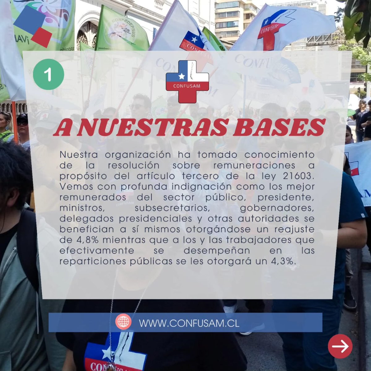 ConfusamChile's tweet photo. Comunicado a nuestras bases y a la opinión pública. https://t.co/cZZLsjlKpm