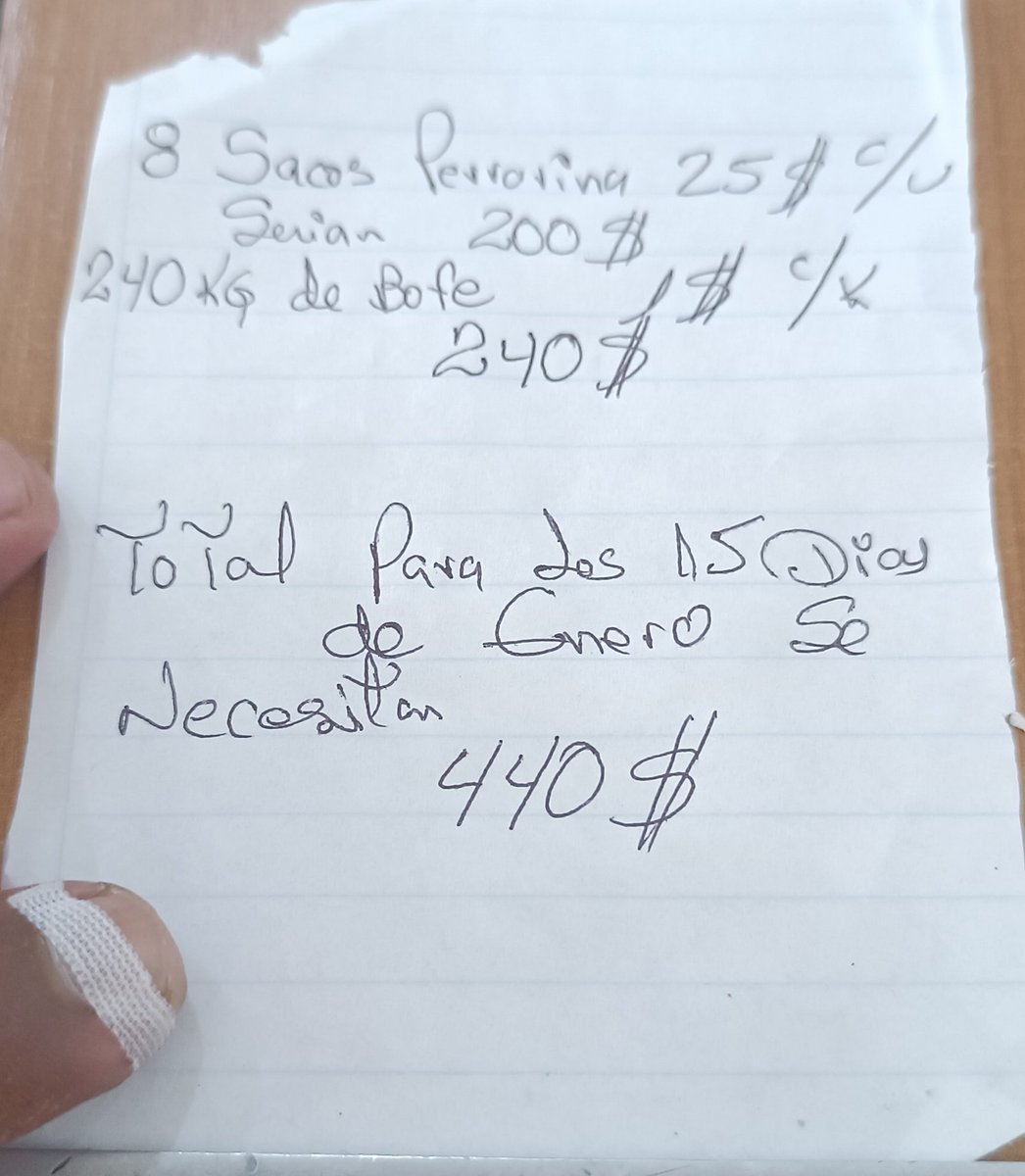 Está es la relación de los gastos que necesito para los 15 días de Enero, lastimosamente tengo que comprar antes del 30 de diciembre ya que como les comenté tanto la carnicería y la agropecuaria cierran x vacaciones, LOS QUE NO TOMAN VACACIONES SON LOS PELUDOS X QUE SIEMPRE