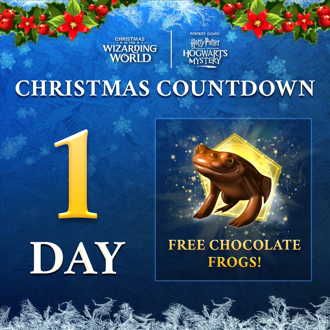 HogwartsMystery's tweet photo. Happy Christmas Eve, everyone! Log in now to claim these FREE chocolate frogs!

https://t.co/9uhnxbD9Ef https://t.co/UwSgMvPUBw