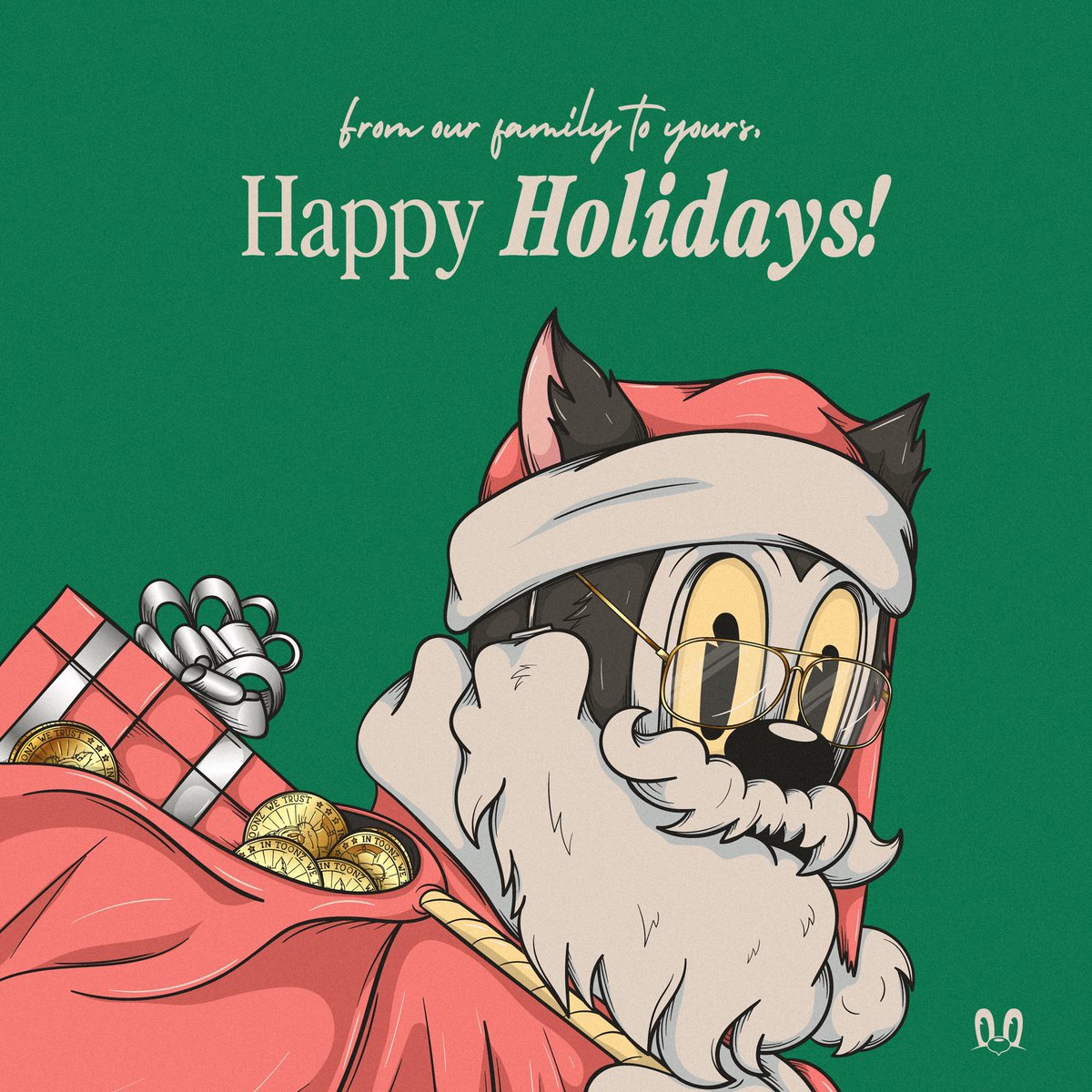 DegenToonz's tweet photo. From our family to yours, wishing you happy holidays! 🎄🎅 https://t.co/oUKdkGyUUX