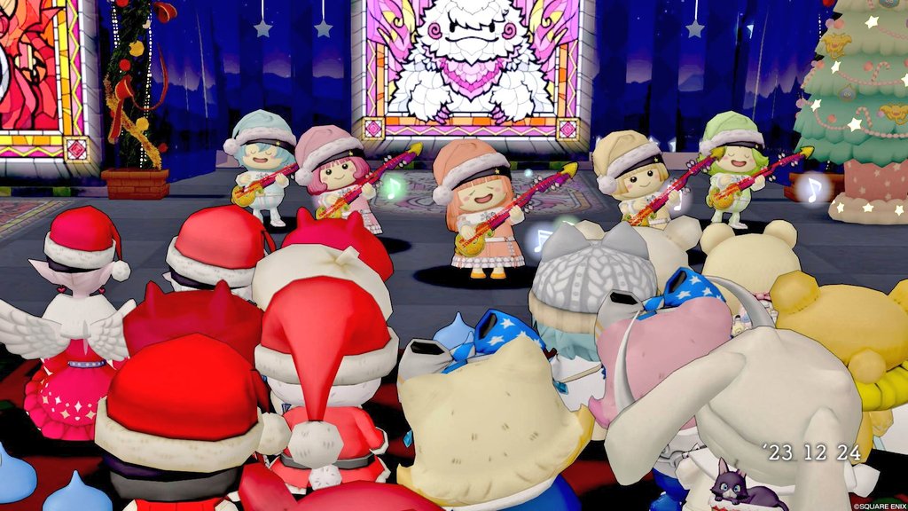 DQX_aim's tweet photo. 24日は ぷっちたんのXmasディナーショー🎄

たのしい曲ばっかりでほんと天才的な替え歌センスでした⛄
Xmasプレゼントもありがぽん🎁

最後プレゼントもらいに並ぶプクたちがお行儀良くてかわいかったです🩵

#PCPLIVE https://t.co/BqKE7gtLFq