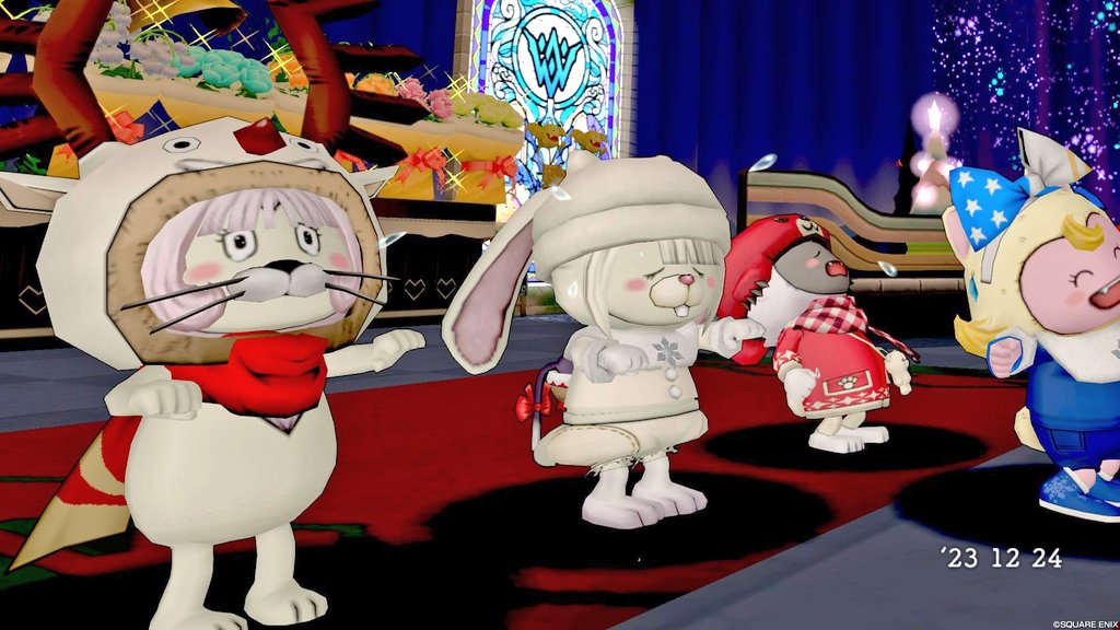 DQX_aim's tweet photo. 24日は ぷっちたんのXmasディナーショー🎄

たのしい曲ばっかりでほんと天才的な替え歌センスでした⛄
Xmasプレゼントもありがぽん🎁

最後プレゼントもらいに並ぶプクたちがお行儀良くてかわいかったです🩵

#PCPLIVE https://t.co/BqKE7gtLFq