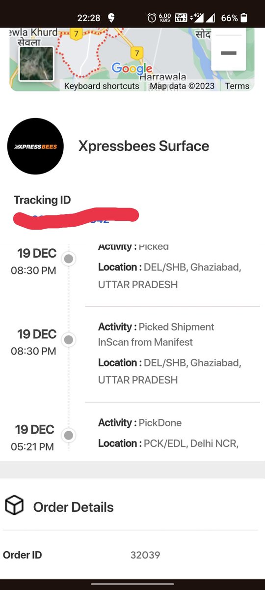 aina_ali1212's tweet image. @XpressBees_IN I placed the order on 16/12. It was picked on 19/12 from Delhi. It reached Azamgarh in UP on 21/12. It's back in Delhi today. Could you please look into it?
Orders generally reach me in 2 days if coming from Delhi
@jagograhakjago 
#courierservicefail