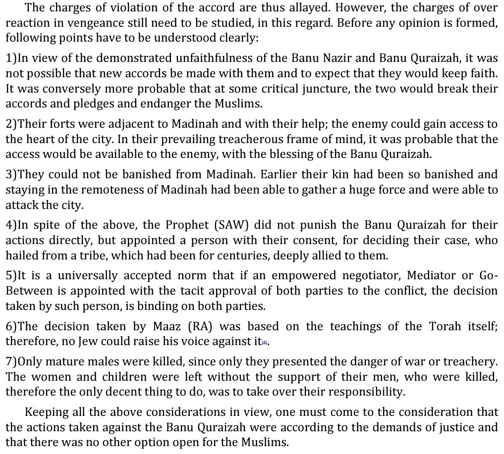 SyedMaududiEng's tweet photo. Maududi expounds on the justification of the punishment given to Bani Quraizah in his famous treatise Al-Jihad fil-Islam(P 152) :- https://t.co/BEFmarfi6f