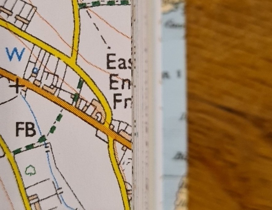 MatJAllen's tweet photo. @OrdnanceSurvey Hi. I bought the Legends and Landmarks puzzle book. I love it, but it seems that the right side of the page is missing (it seems to cut off too much, so some clues are partly missing). Is this right, or is there an issue with my copy? (E.g.East End Farm below) https://t.co/rXj0xITIze