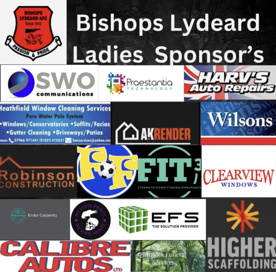 LydeardLadiesFC's tweet photo. MERRY CHRISTMAS FROM EVERYONE AT LYDEARD 🔴⚫️ 

Big thank you to all our sponsors for your support, it’s greatly appreciated🤝🤝 https://t.co/x1O2Zm2ebv