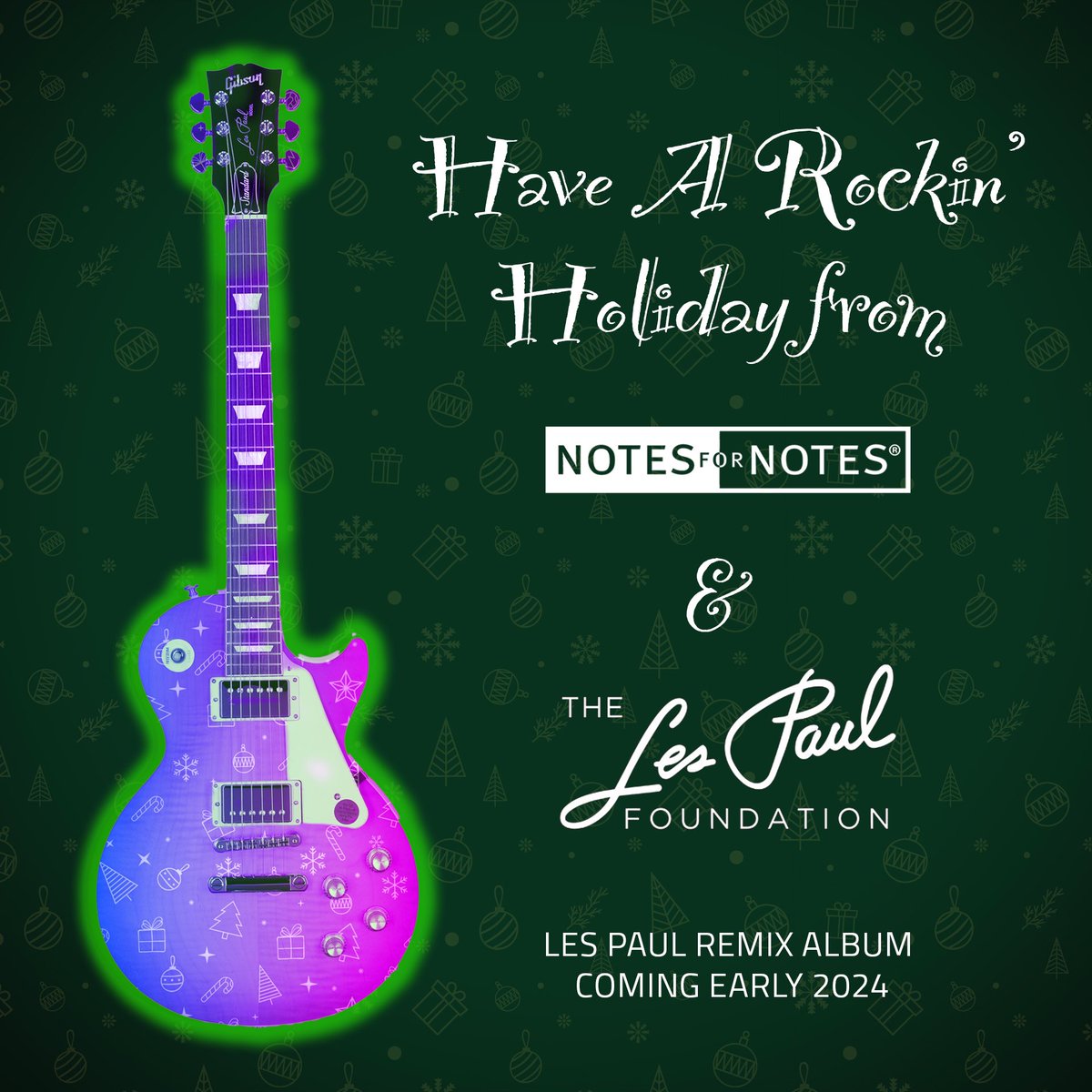 Our awesome crew of young talents from every corner of the country is cooking up a dope remix album, vibing with Les Paul’s legendary techniques and innovations. 🤘 Get ready for some serious music magic! Stay tuned, & have a rockin’ Happy Holidays! 🎶🔥 

🩷💙 @lespaulfoundation