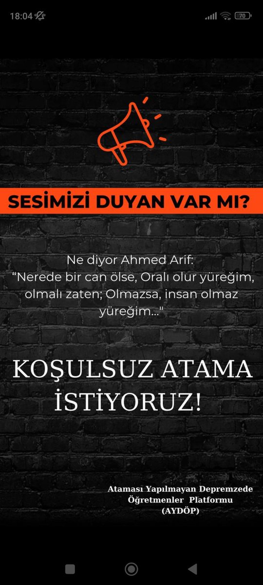 AhmetTokur17's tweet photo. #EngelliAtamasınaRevize en azından 6 7 bin engelli memur ataması bekliyoruz 2 binlerde atama ile çogu insan atanamaz lütfen biraz bizi duyun düşünün @RTErdogan @MahinurOzdemir @ErbakanFatih @Akparti @MHP_Bilgi @tcailesosyal https://t.co/tBOt0tlDJP