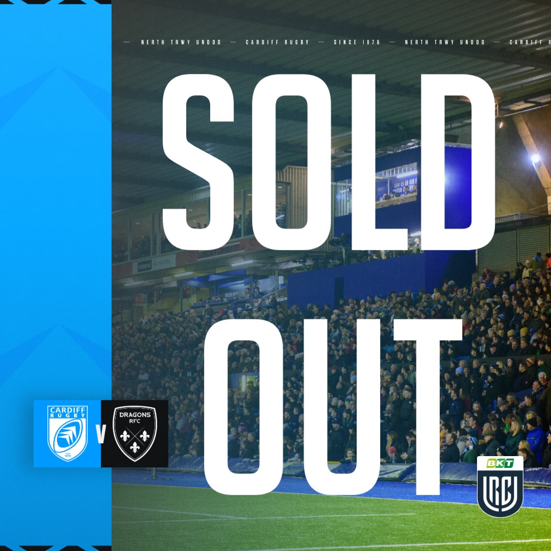 Cardiff_Rugby's tweet photo. IT'S OFFICIALLY A SELL OUT!
There's going to be some atmosphere at CAP on Boxing Day π
*Any returns will be made available online only*
#AlwaysCardiff ππ€