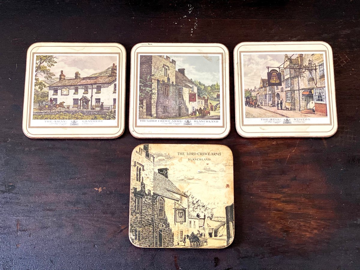 VSeagrape's tweet image. Coasters, Vintage set of 4 Coasters Featuring Old English Inns Pubs, Vintage Drinking Gift, Bar Display, Beer Drinker, Man Cave #BarDisplay #VintageBar