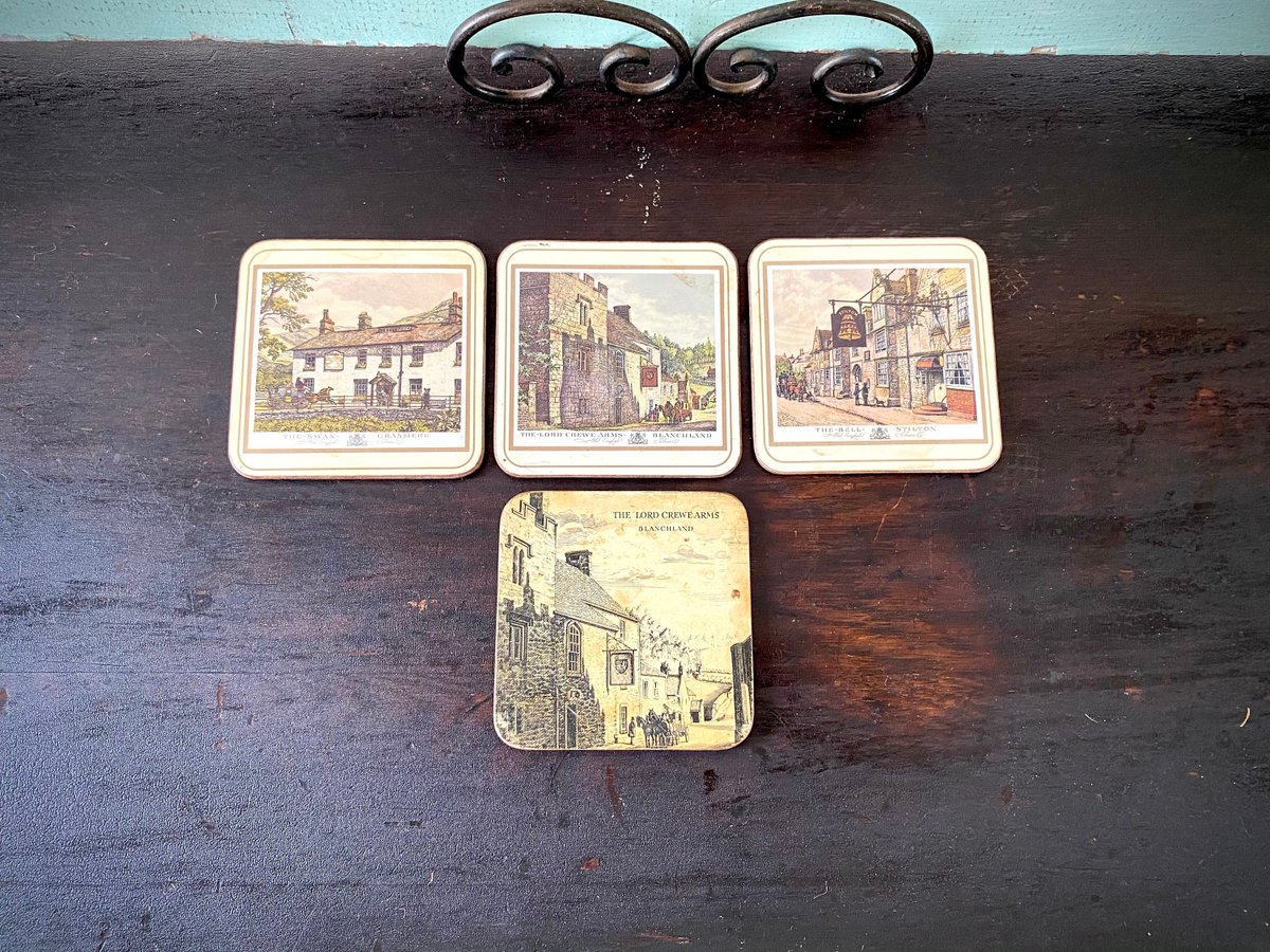 VSeagrape's tweet image. Coasters, Vintage set of 4 Coasters Featuring Old English Inns Pubs, Vintage Drinking Gift, Bar Display, Beer Drinker, Man Cave #BarDisplay #VintageBar