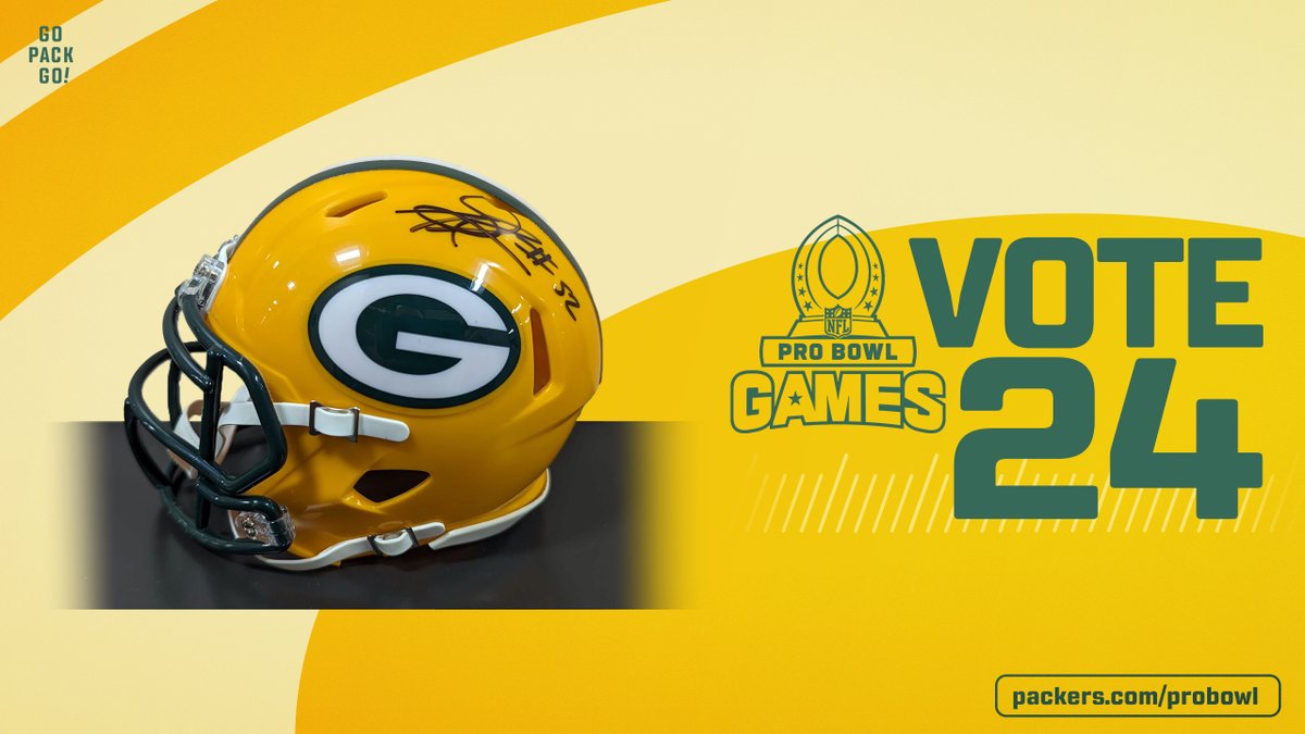 packers's tweet image. Repost to vote for the #Packers roster & your chance to win a mini helmet signed by @RashanAGary! ✍️
🚨 PRO BOWL VOTING COUNTS 2X ON X TODAY & TOMORROW! 🚨
Fans can vote by using #ProBowlVote + player's first & last name OR #ProBowlVote + player's X handle.
@JaireAlexander…