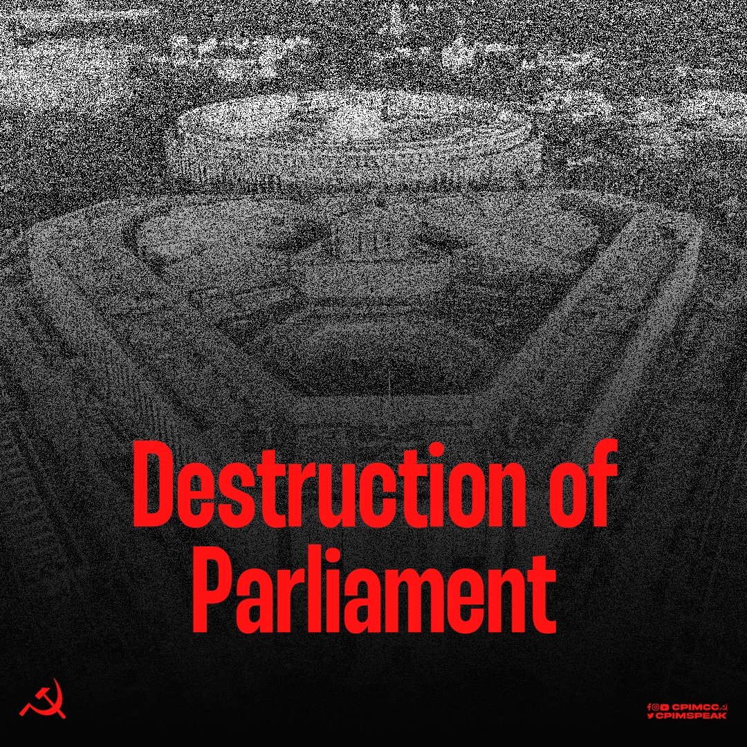 What we are witnessing is the destruction of parliament itself – the passage from parliamentary democracy to an electoral autocracy." Read full Editorial on Peoples Democracy, peoplesdemocracy.in/2023/1224_pd/d…
