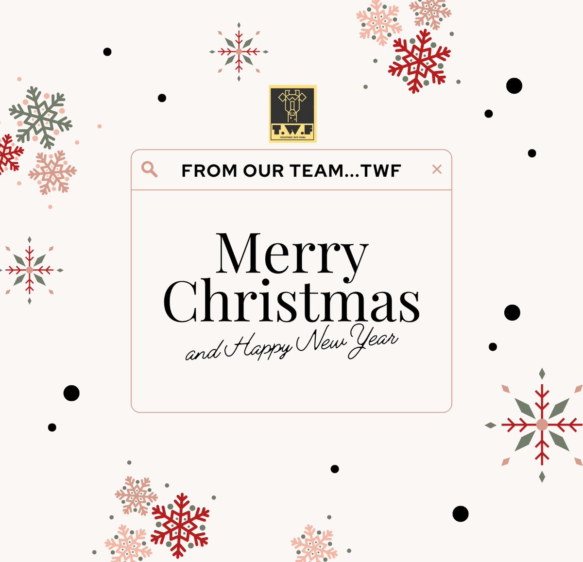_TWF_23's tweet photo. TWF wishes y'all a Merry Christmas and Happy Holidays ๐๐ฒ
Enjoy responsibly ๐
Pope Drogba Ruiru
#magicalkenya #youngconservationists #wildlifeconservation #nature #simba
#climateaction #wildlifeconservation #conservationists #kenya #magicalkenya #treestreestrees #gogreen #green https://t.co/uPtuNoaBWO