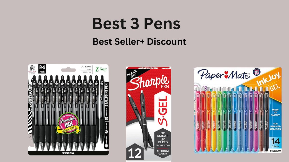 PapulHossa61578's tweet photo. Best 3 Pens. (Best Selling + Best Discount)
Link: https://t.co/LXJ05Jccno
##pens #PENSHOPPExCHANYEOL #pensions #PENSHOPPE #pensacola #pensamientospositivos #bestpens #papermate #papermateinkjoy #papermateflair #bollpointpen #ballpointpen #ballpointpenart #ballpointpendrawing https://t.co/Jcqm6Kt8r7