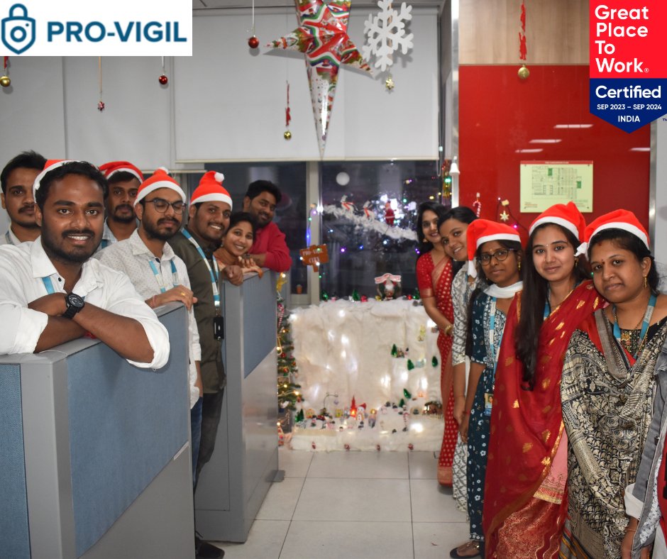 ProVigilIndia1's tweet photo. Merry Christmas from @ProVigilCorp 🎅✨Our offices in India were filled with festive cheer. Swipe through for a glimpse of our joyful celebrations!
#MerryChristmas #OfficeCelebration #ChristmasCheers https://t.co/hPoOOj2HB1
