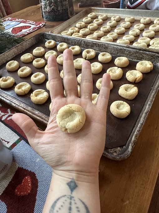 Make these cookies just trust me. They&rsquo;re so good. (Will post final pic with chocolate ganache https://t