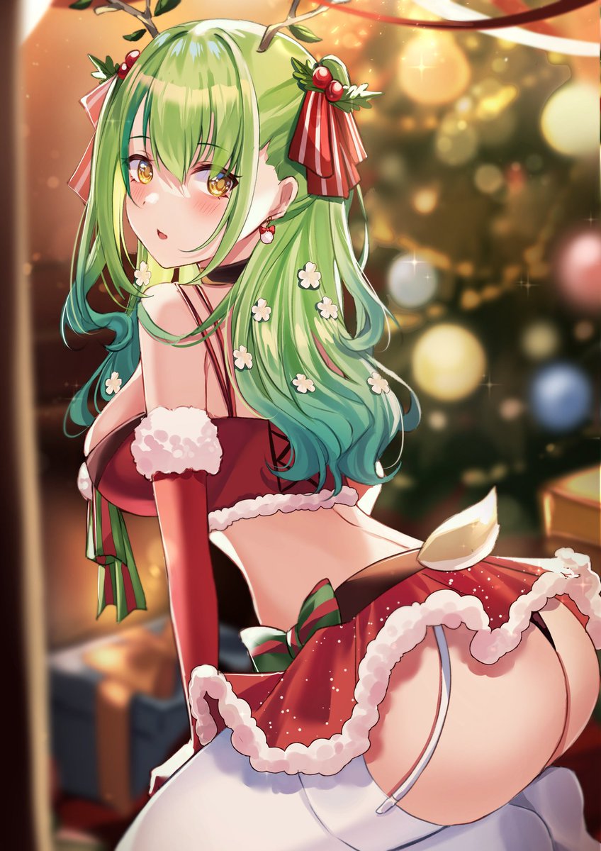 HaruuuuKuma's tweet photo. Merry Christmas! I only have these 3 Hololive art featuring Fauna, Nerissa and Shiorin. Hoping to continue the Xmas trend next year 🫡 https://t.co/vpWf95SKco