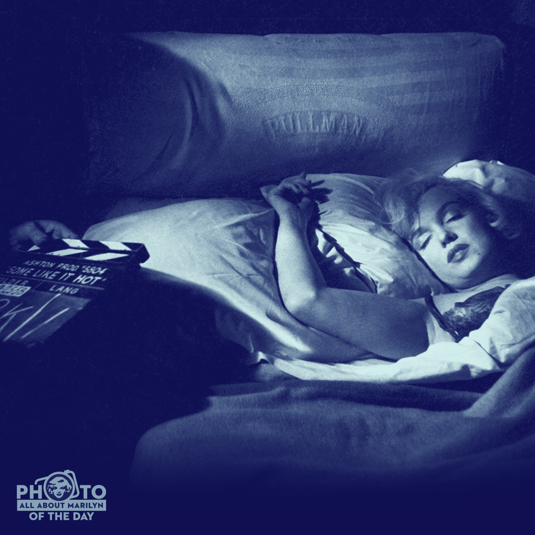 MARILYN MONROE PHOTO OF THE DAY — #TwasTheNightBeforeChristmas and Marilyn is bed! 😴 🛏️. yet another #bedscene for our #blonde #superstar - this time for #SomeLikeItHot. #MerryChristmas #ChristmasEve 💋. #Photooftheday #MarilynMonroePhotos #AllAboutMarilyn #MarilynMonroe