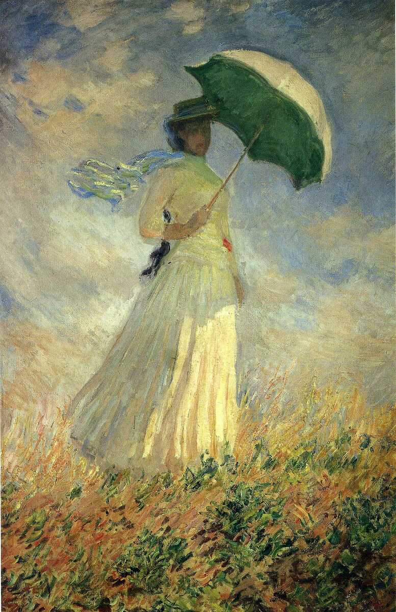 Woman with a Parasol, Facing Right (also known as Study of a Figure Outdoors (Facing Right)), 1886 botfrens.com/collections/41…